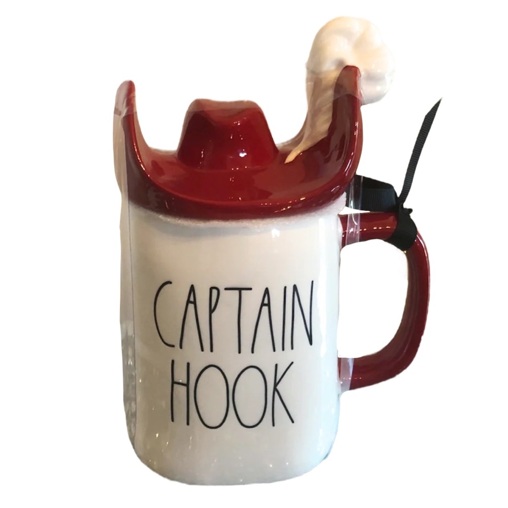 Rae Dunn Red and White Captain Hook Mug